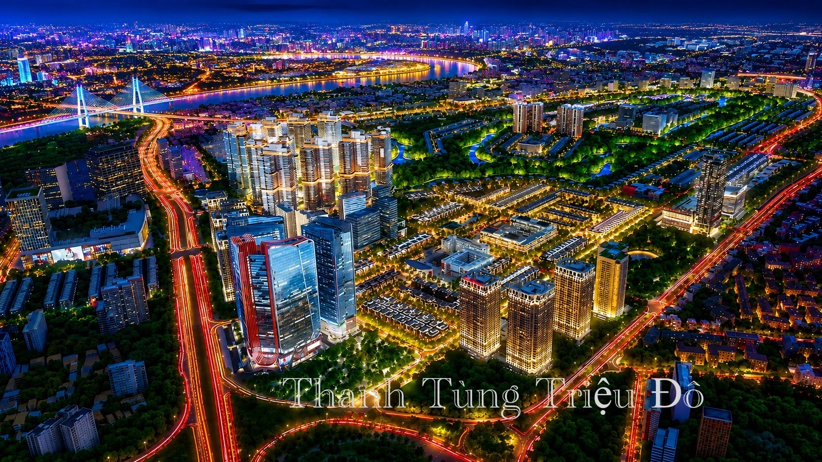Sơ đồ quy hoạch vị trí không gian dải biệt thự thấp tầng và cao tầng dự án Kita Capital Ciputra