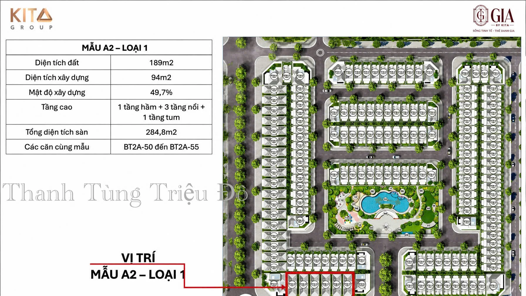 Bản vẽ thiết kế mặt đứng mẫu biệt thự Kita Ciputra diện tích 300m2